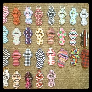 Keychain chapstick holders